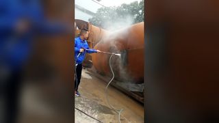 Струя воды под высоким давлением плюс пескоструйная очистка для удаления ржавчины
